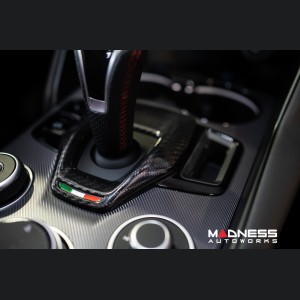 Alfa Romeo Giulia Shift Gate Trim Panel - Carbon Fiber - 2020+ - Feroce Carbon